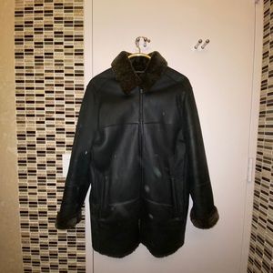 Andrew Marc shearing Lined Leather 3/4 winter coat